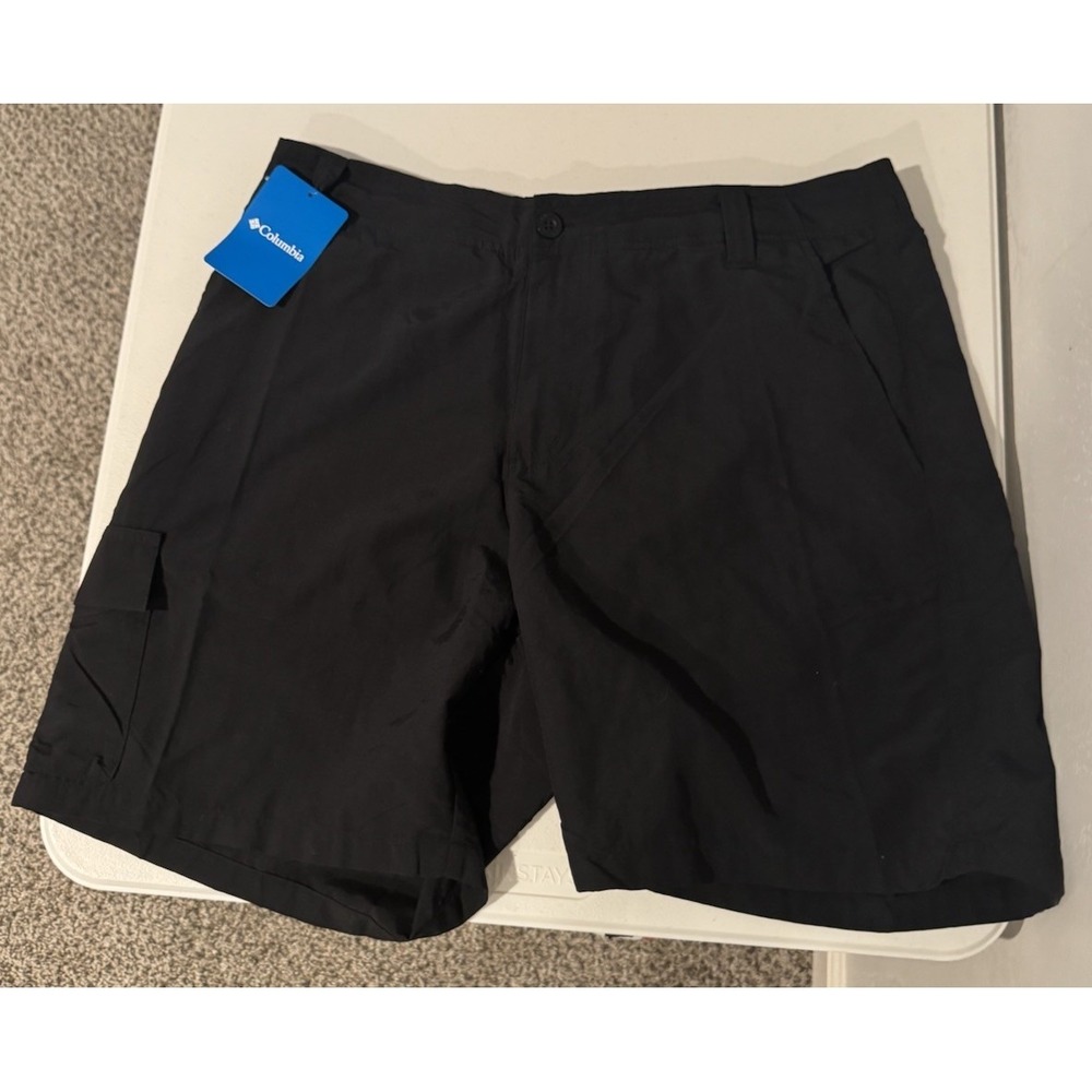 Columbia Six Rivers Men's Nylon Cargo Shorts - Black - Size 36 Inseam 8 NEW tags